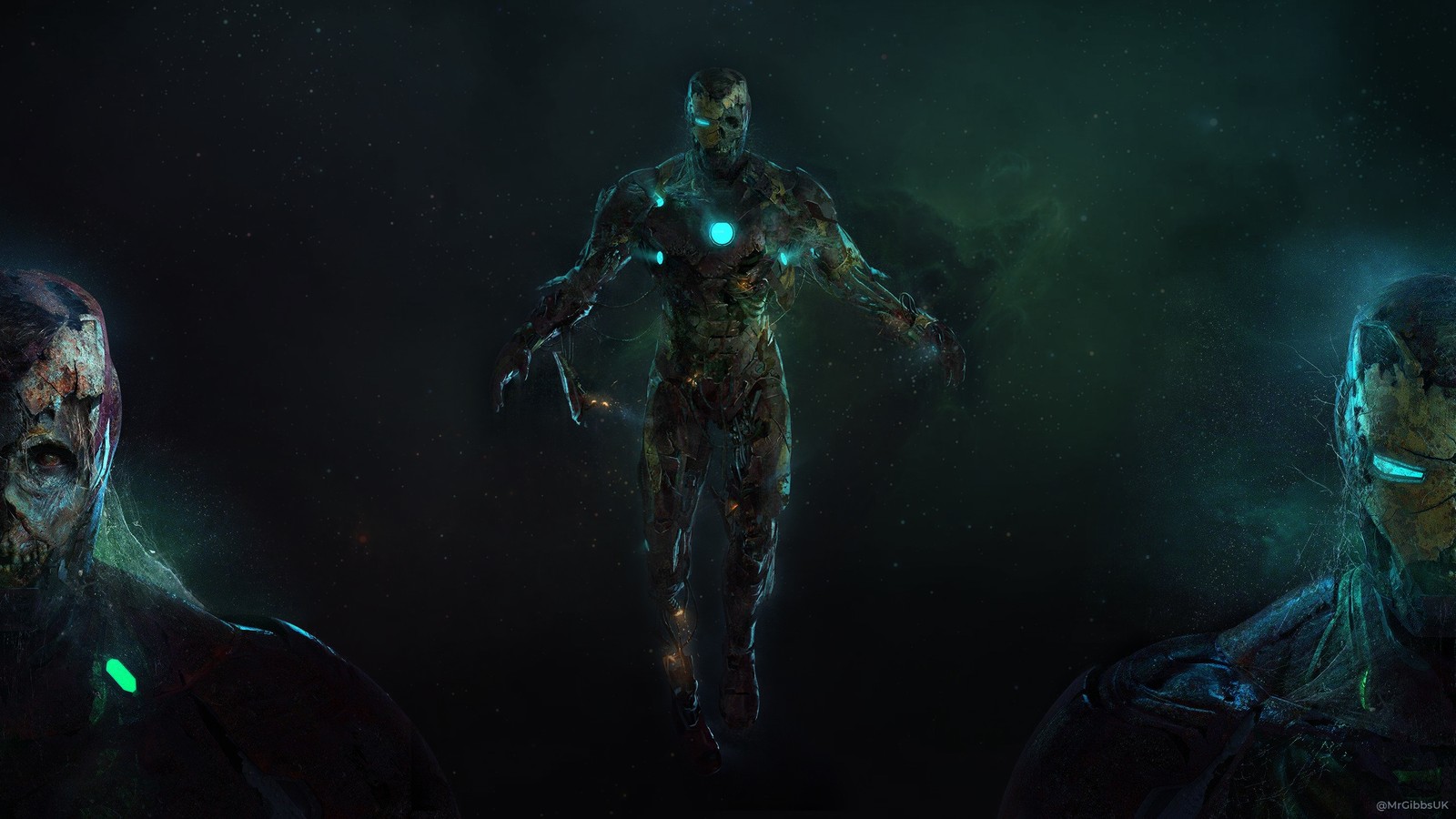 Iron man concept art by marky (iron man, zombies, spider man far from home, graphics cgi, 4k wallpaper)