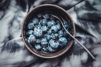 Fresh Blueberries in a Bowl