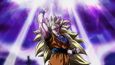 Goku Super Saiyan en Pose de Combat Épique