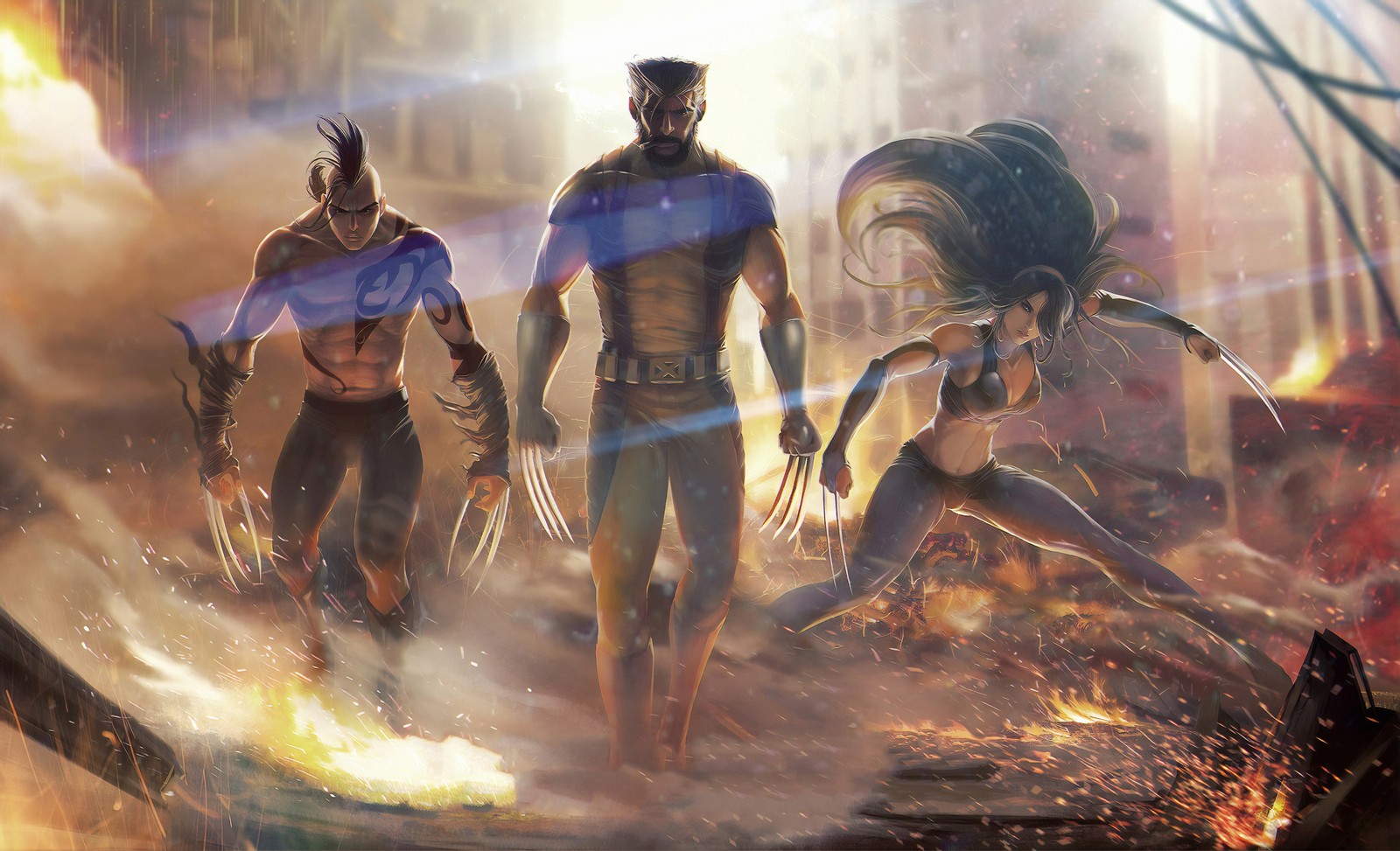 Lade wolverine, marvel comics, superheld, marvel universum, marvel universe Hintergrund herunter