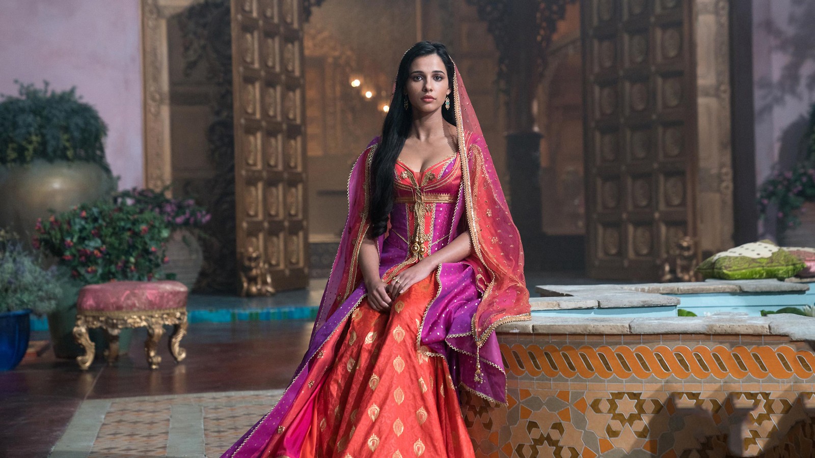 jasmine, aladdin 2019, movie, naomi scott wallpaper