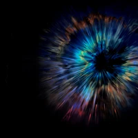 **Electric Blue Burst: A Spectacle of Color and Light**