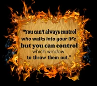 background, control, flaming, life, text quote