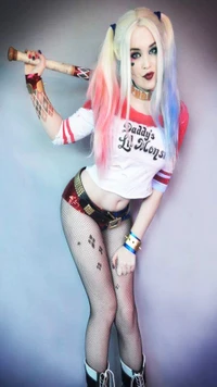 Harley Quinn-inspirierte Cosplay: Ein mutiger und verspielter Look