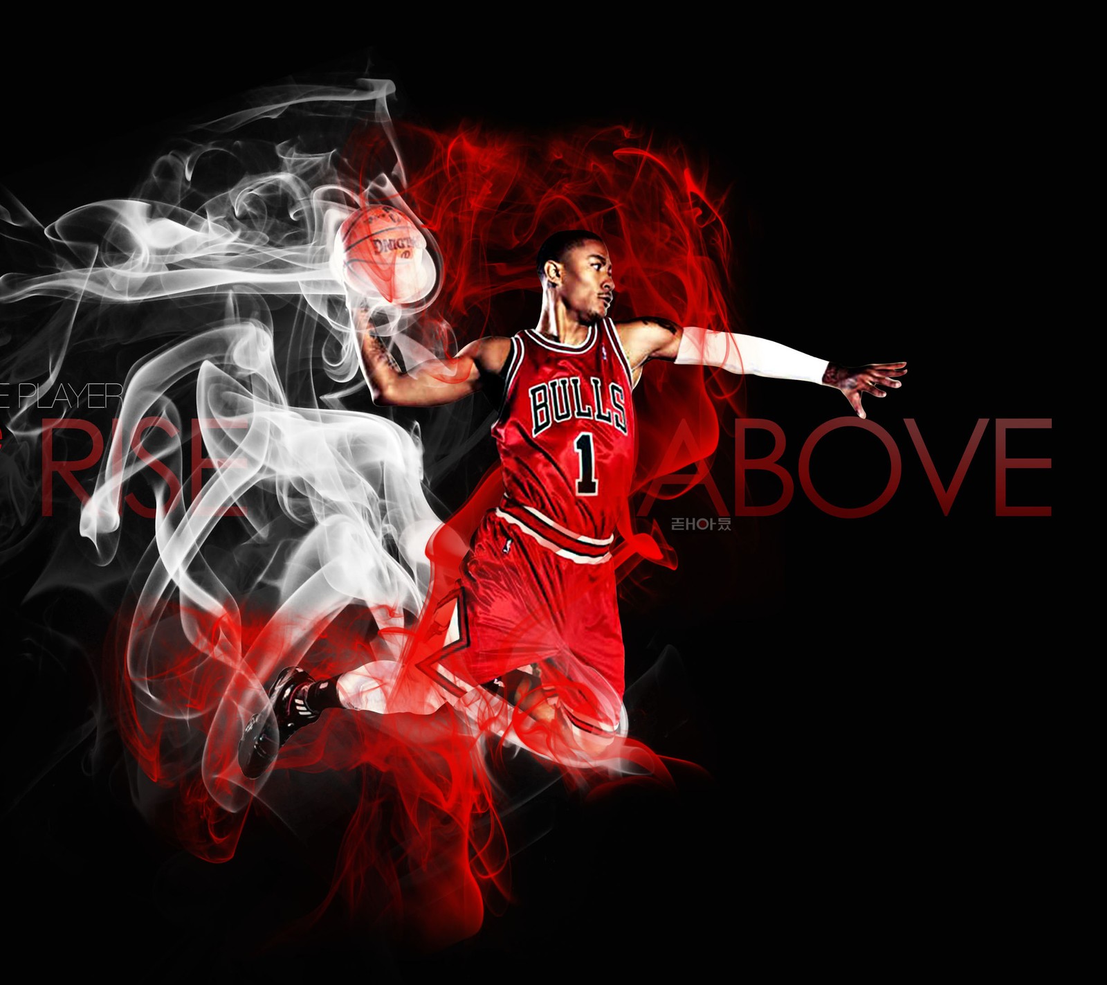 Baixar papel de parede chicago bulls, d rose, d rose elevar se