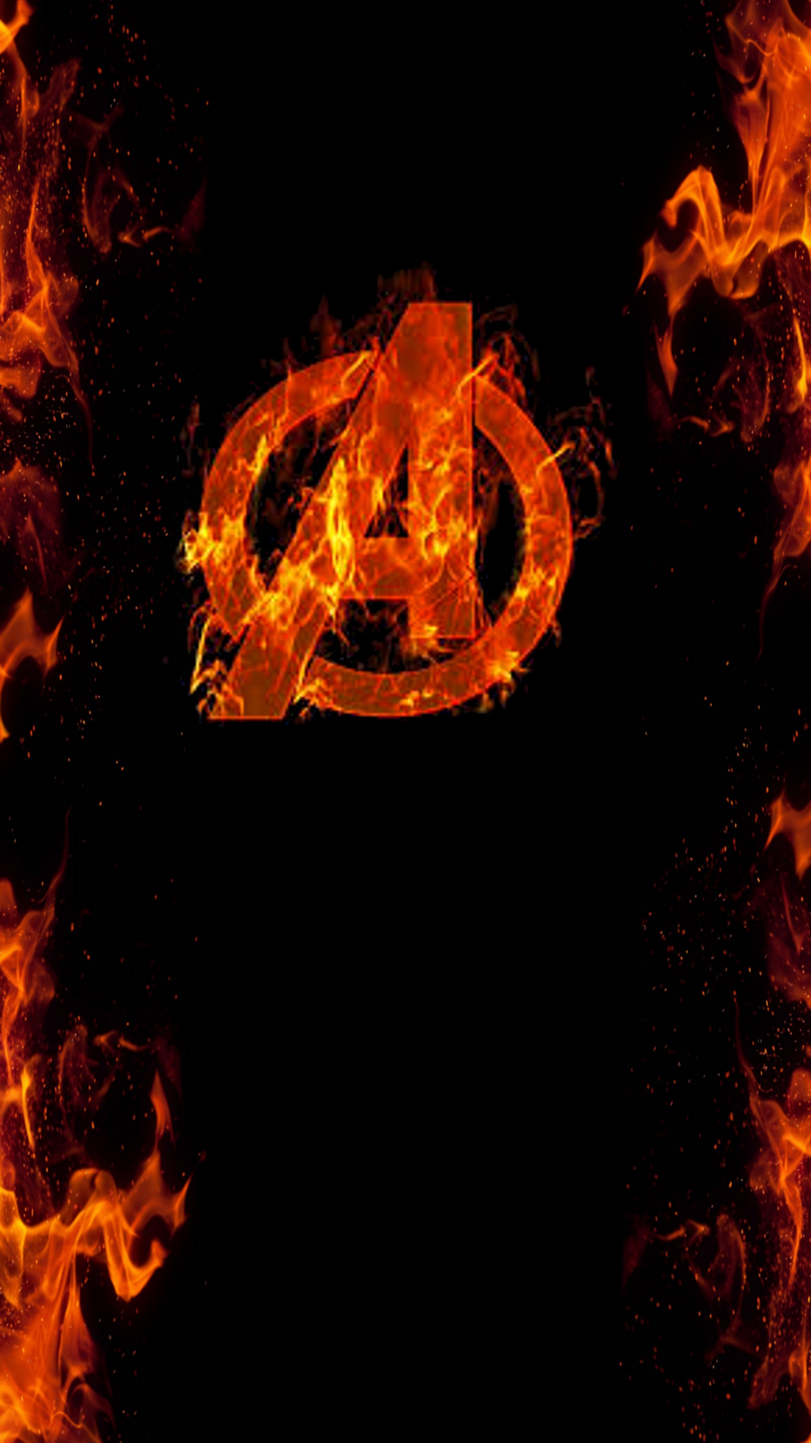 avengers, comic, edge, flames, hero wallpaper