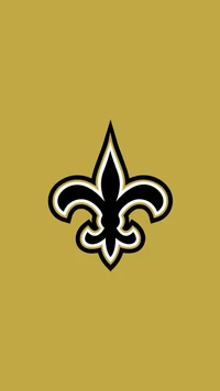 New Orleans Saints Logo on Gold Background