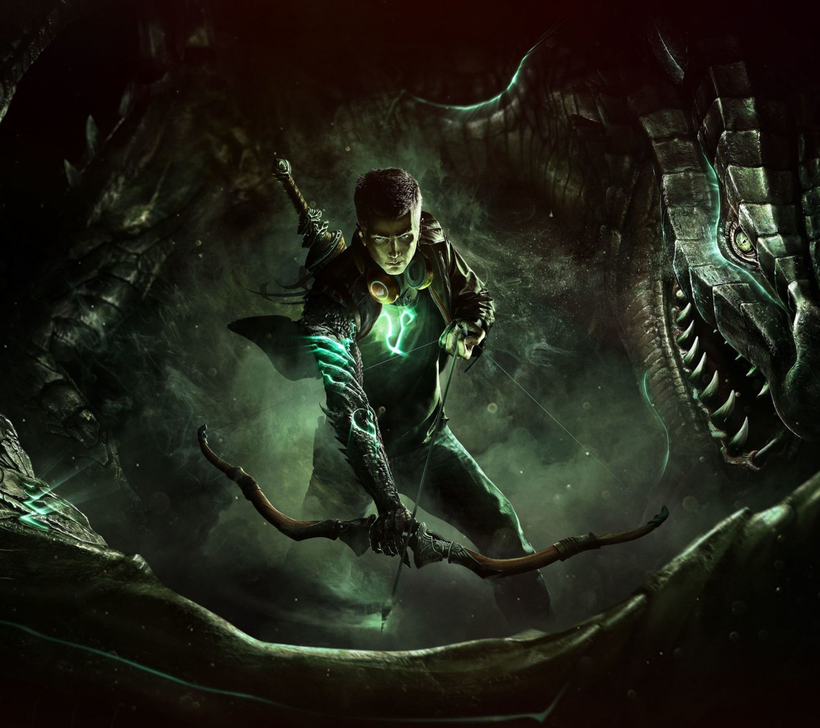 Lade bogenschütze, scalebound Hintergrund herunter