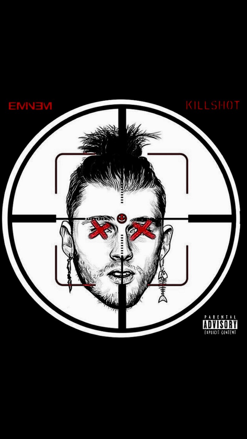 Черно-белая фотография человека с красными глазами (эминем, eminem, killshot, рэп, хип хоп)