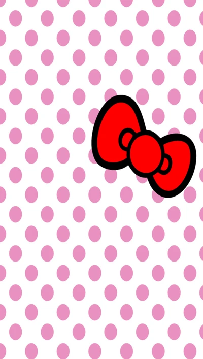 abstract, background, hello kitty, ribbon