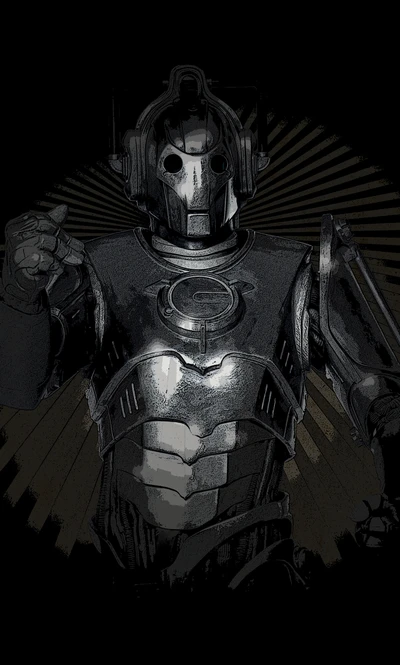 Cyberman from Doctor Who: A Striking Artistic Rendering