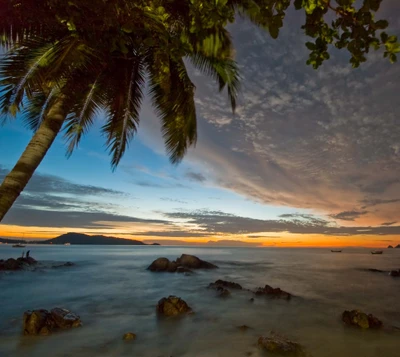 strand, hd, nacht