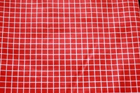 Red Tartan Pattern Textile with White Grid Lines