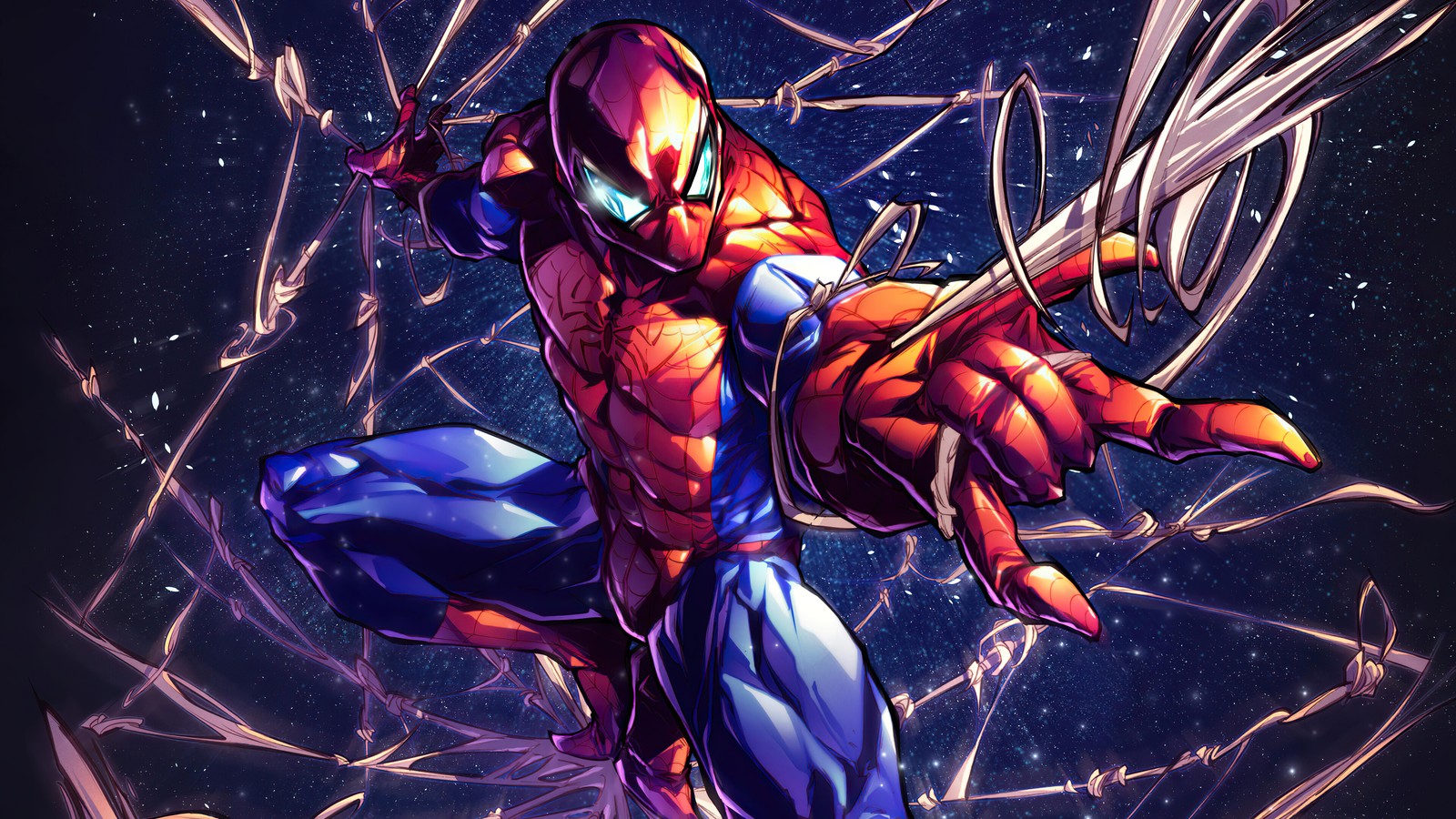 spider man, web, marvel comics, comics, superhero wallpaper