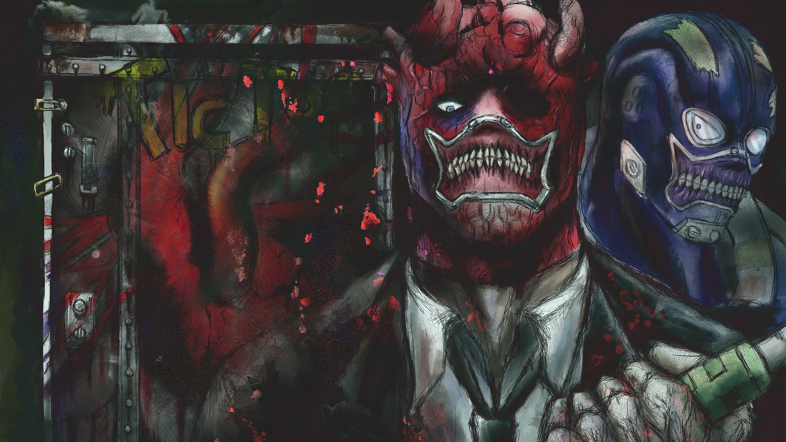 dorohedoro, anime, shin, noi wallpaper