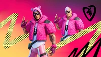 fortnite, battle royale, video game, cuddle king, outfit wallpaper