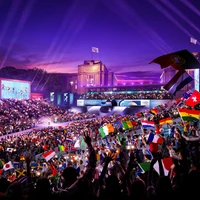 Vibrant Crowd at the Paris 2024 Summer Olympics 5K Event