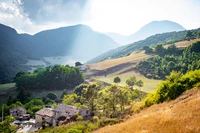 nuage, plante, montagne, écorégion, nature