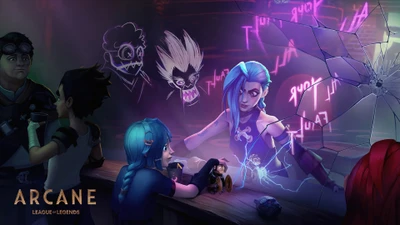 Jinx Liberada: Um Vislumbre do Mundo Caótico de Arcane