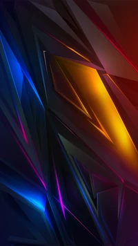 Vibrant Abstract Geometry in Dark Tones