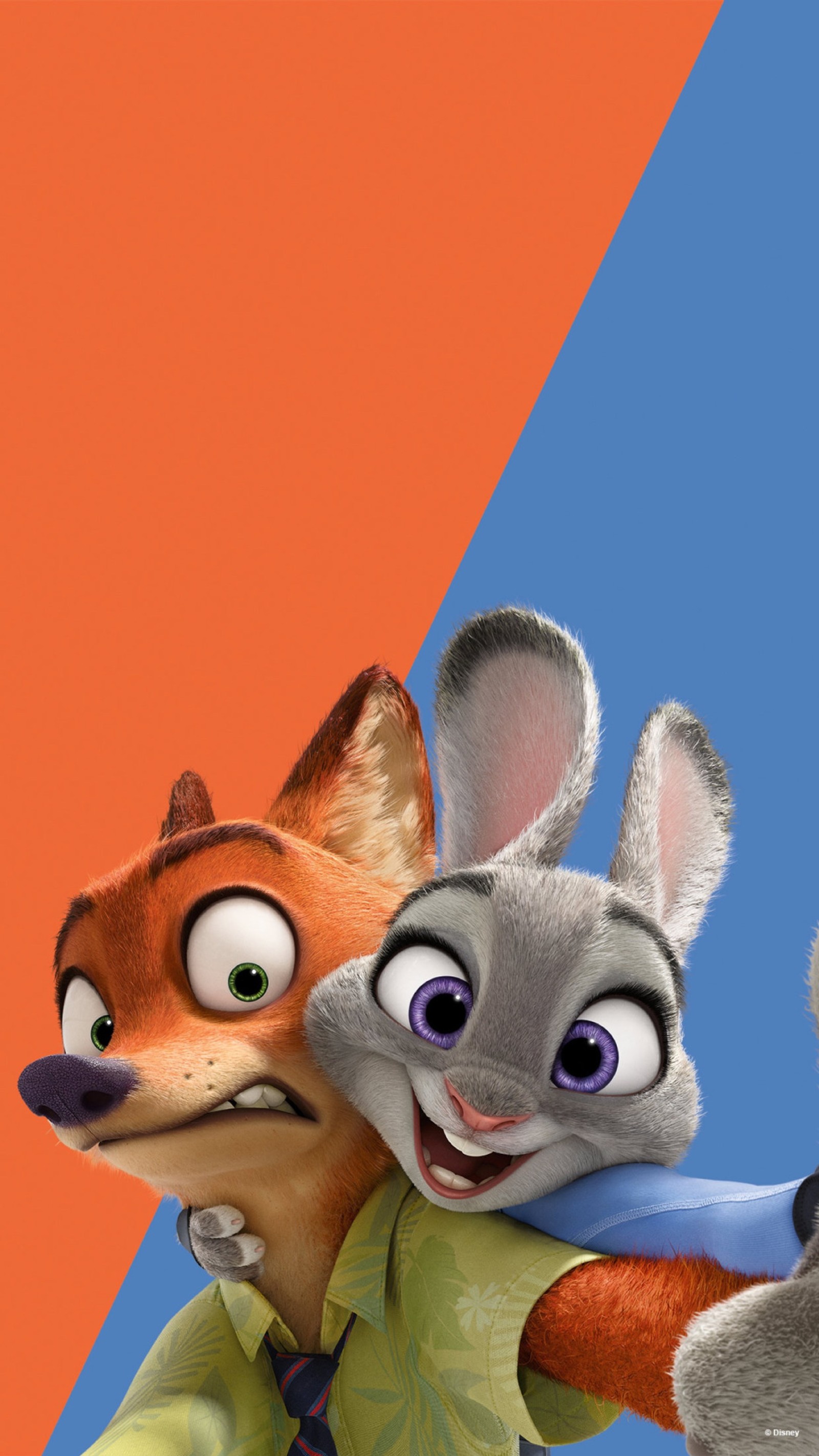 There are two animated animals that are standing next to each other (cartoons, zoo, zootopia)