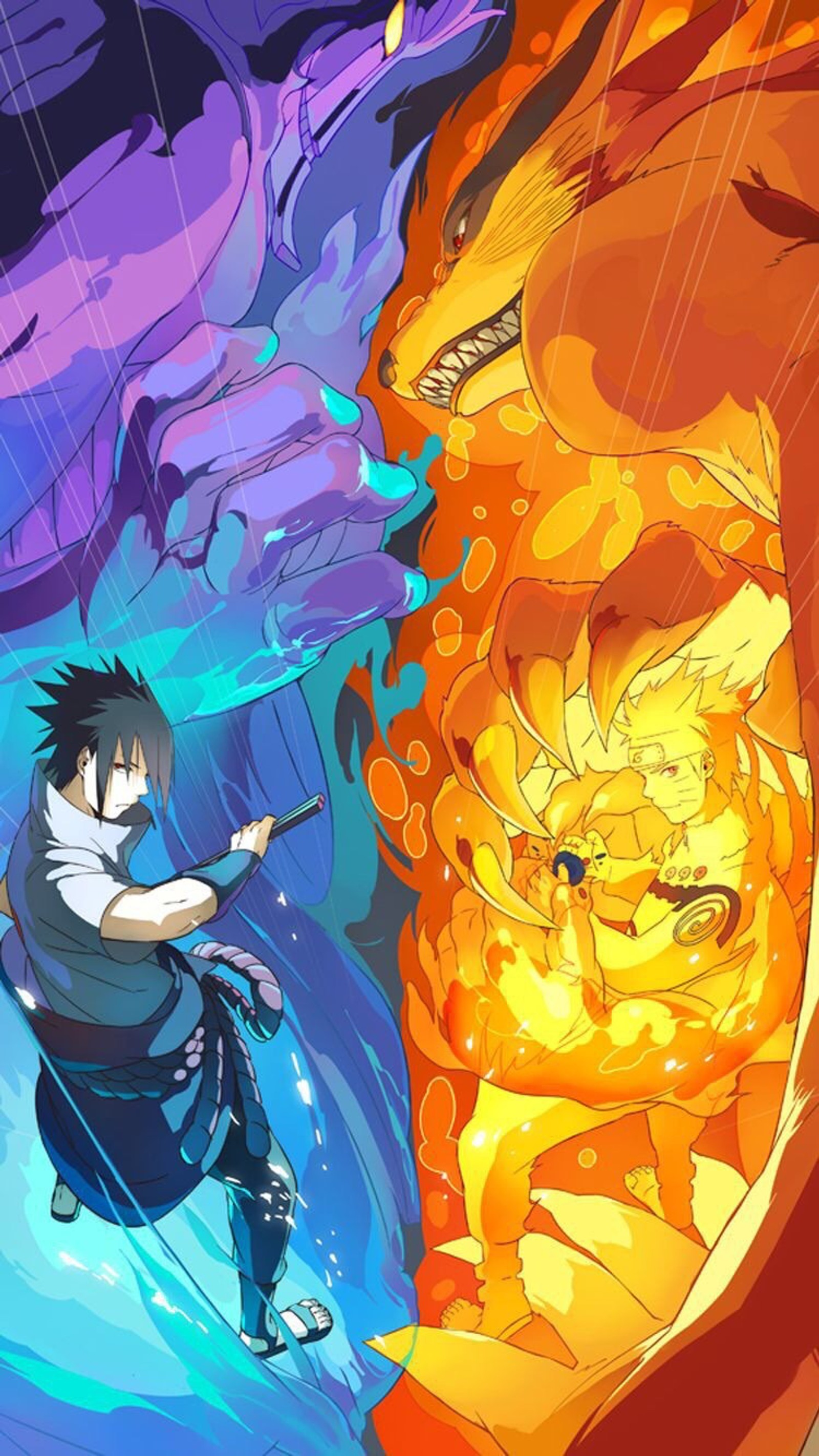 anime, naruto, sasuke, shippuden, six paths wallpaper