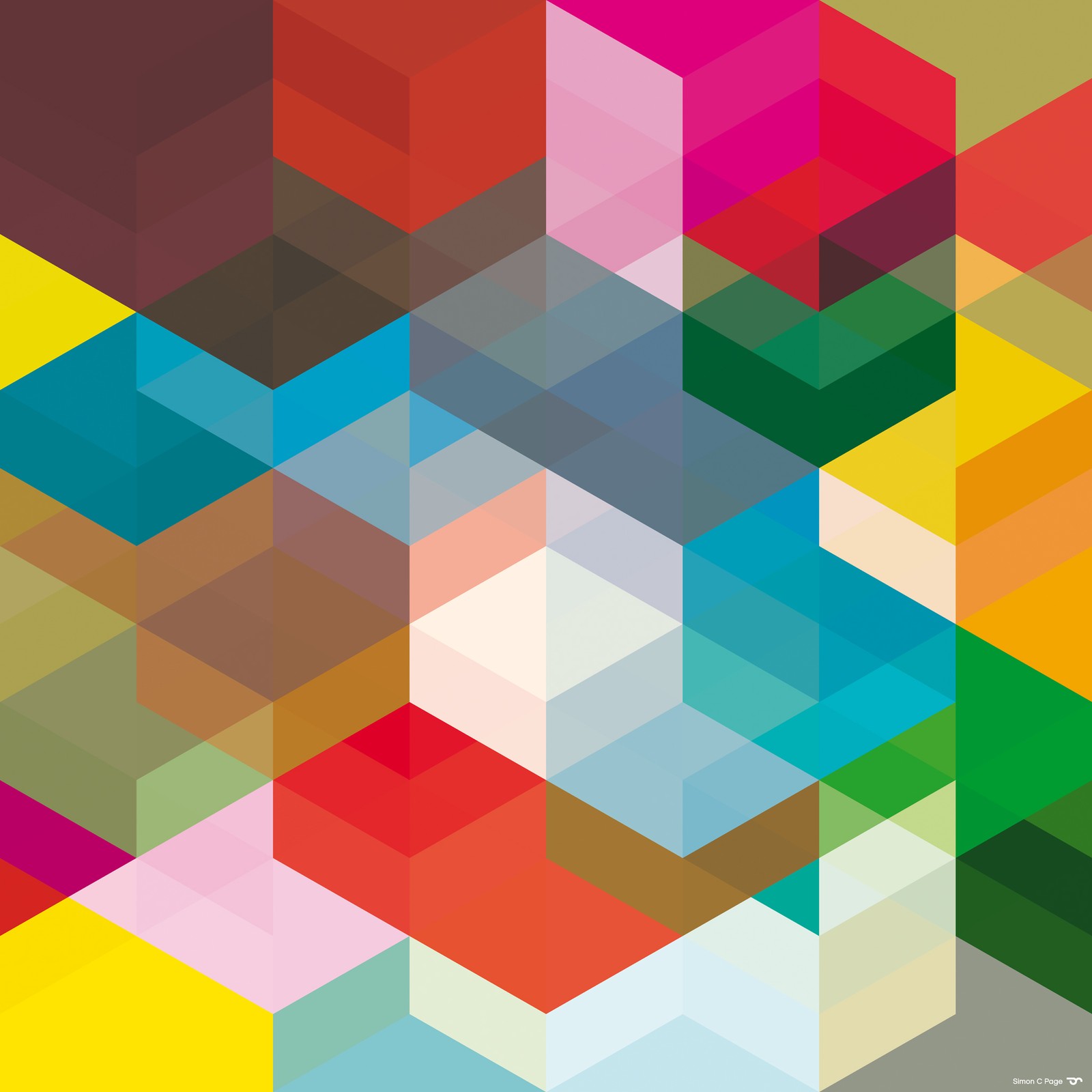 A close up of a colorful abstract background with squares (abstract, colored, colorful)