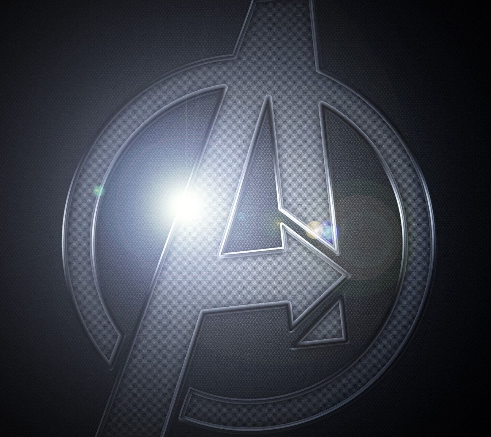 Avengers logo with the sun shining through it (abstract, avengers, cartoon, design, drawn)