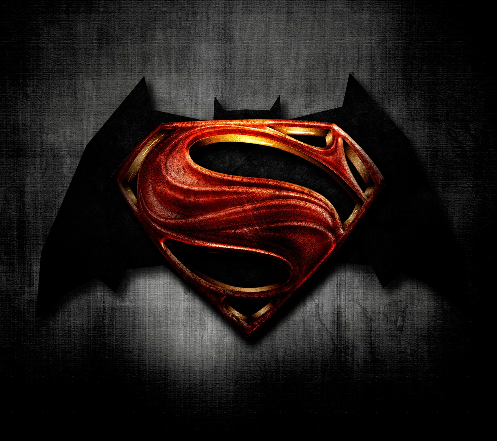 A close up of a superman logo on a black background (batman, film, logo, marvel, movie)