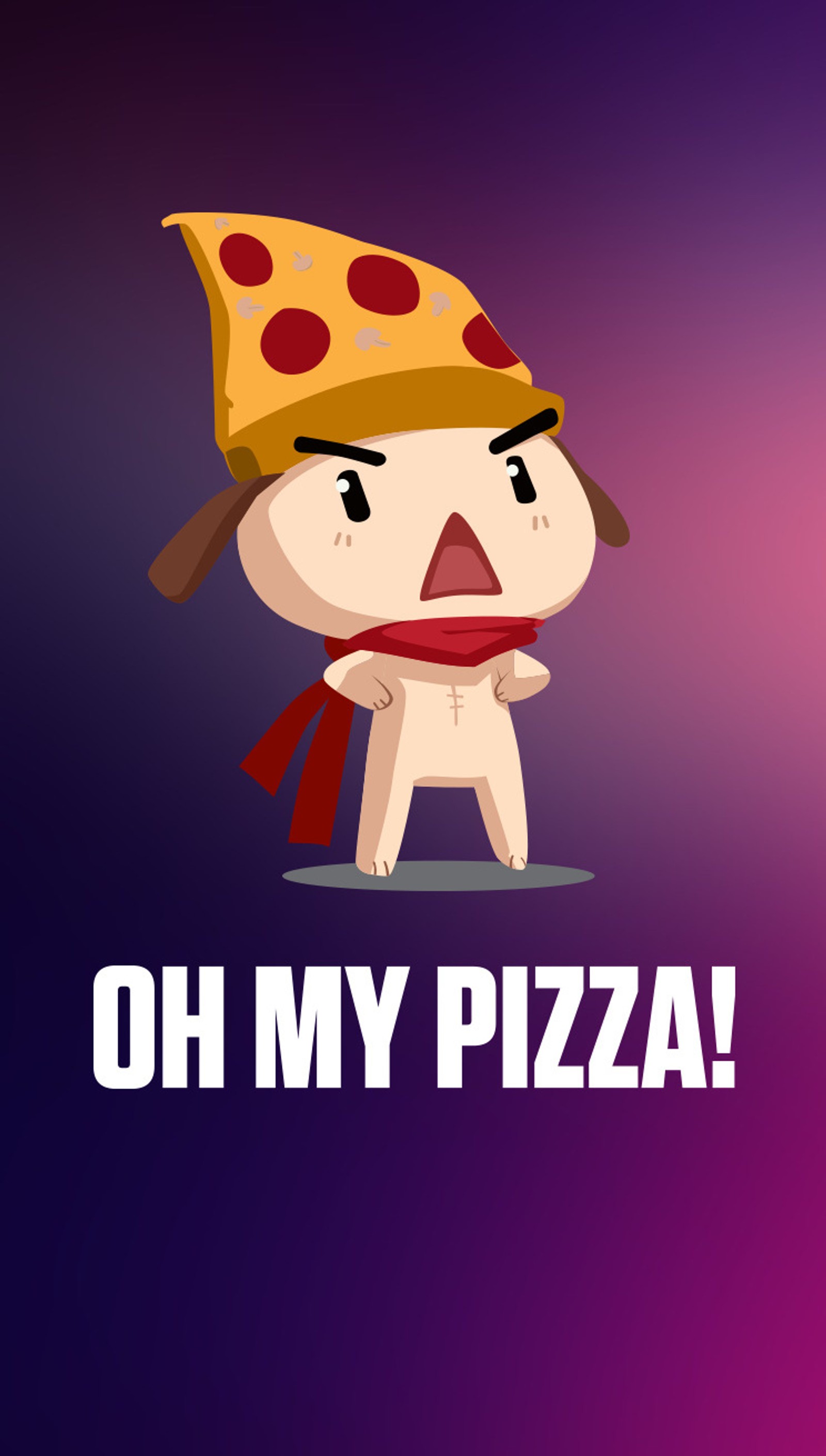 Personnage de dessin animé avec un chapeau en forme de pizza (oh my pizza, pizza)