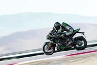 Kawasaki Z H2 SE: Desempenho emocionante na pista de corrida - Moto esportiva 2021 em ação