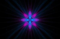 Fractal Art: Radiant Purple and Electric Blue Light Patterns