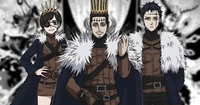 Anime Characters in Regal Attire with Antlers and Majestic Hairstyles