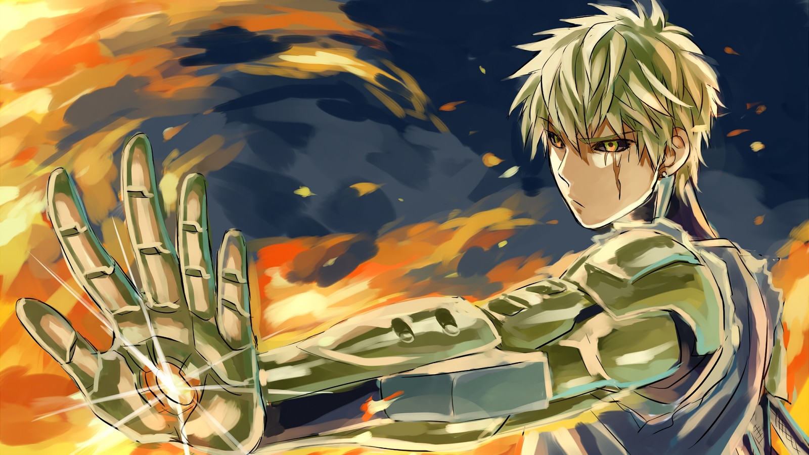 Baixar papel de parede genos, one punch man, anime