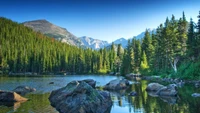 Serene Mountain Reflection in a Wilderness Lake