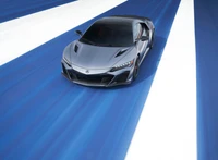 acura nsx type s, 8k, voitures de sport électriques, fond bleu, 2022