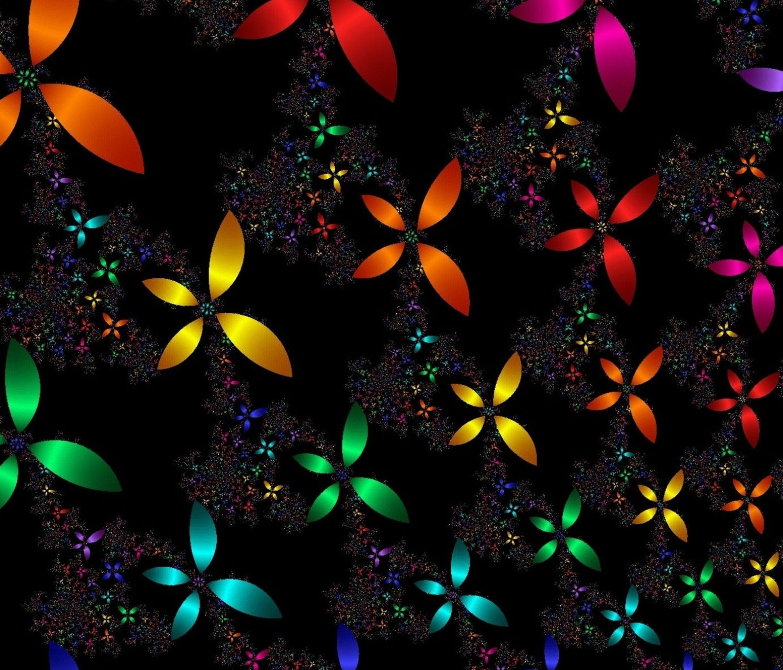 Descargar fondo de pantalla abstracto, fractal, multicolor