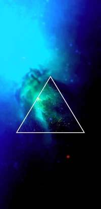 4k, black, blue, dreieck, galaxy wallpaper