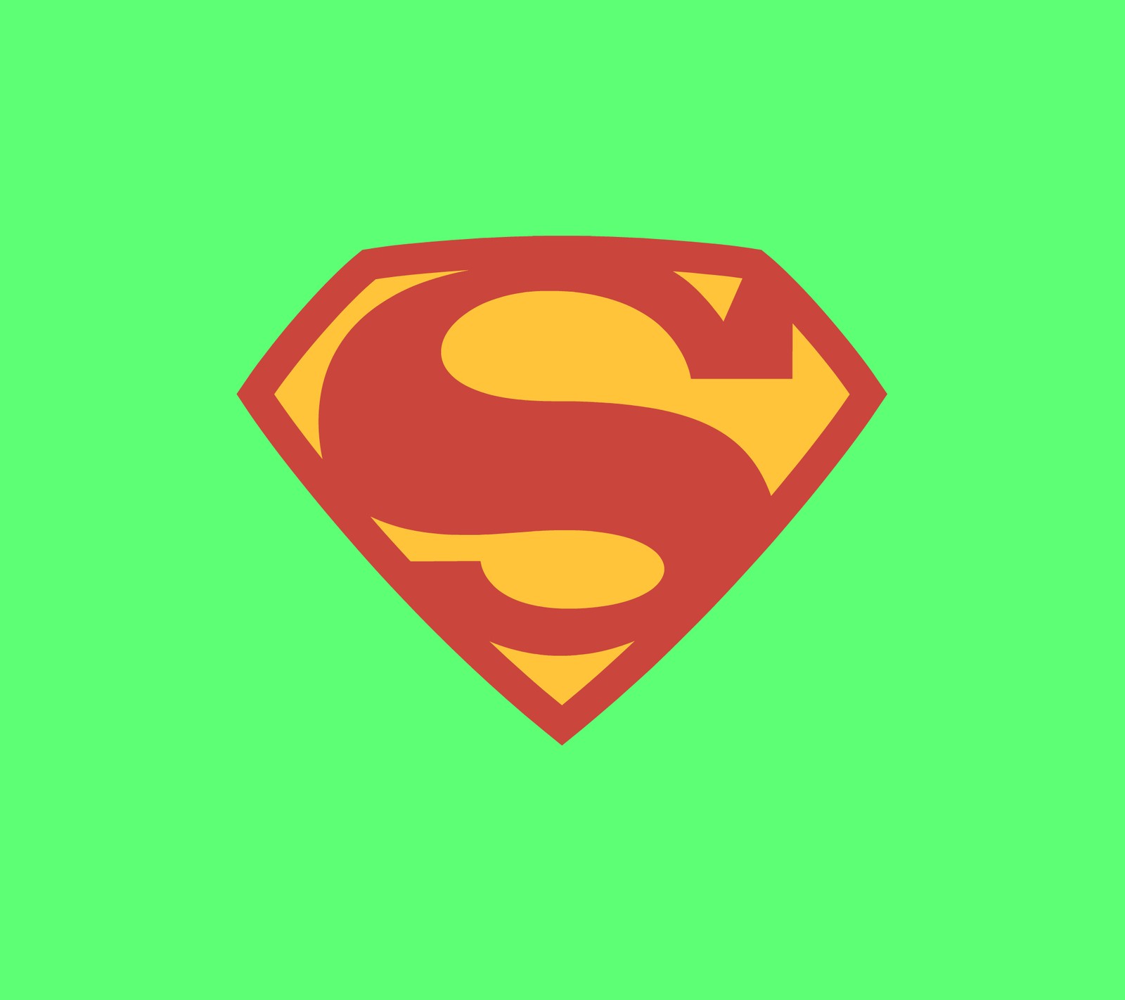 Un logo de superman sur fond vert (fans, aimer, superman)