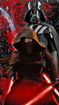 darth vader, кайло рен, kylo ren, световой меч, lightsaber