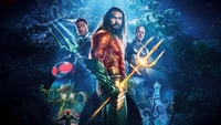 Póster épico de la película Aquaman y el reino perdido con Jason Momoa