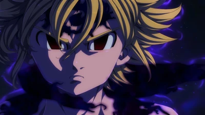 Meliodas en mode assaut avec marque démoniaque – Les sept péchés capitaux