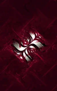 Harmonia fractal fluida em vermelho e magenta