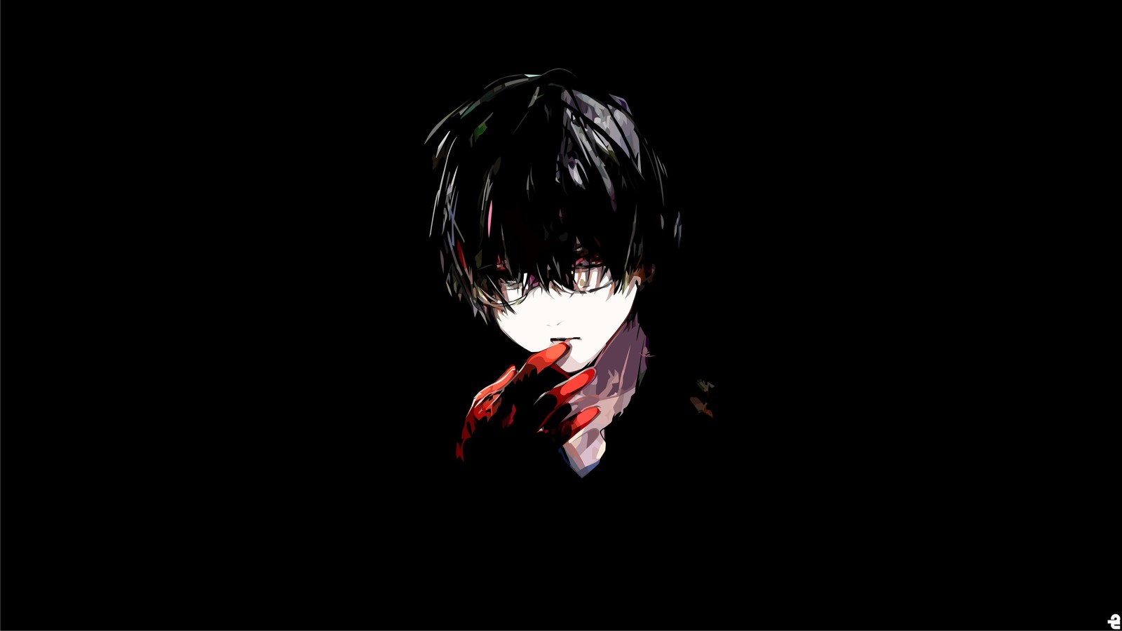 tokyo ghoul, anime, black, darkness, fictional character wallpaper