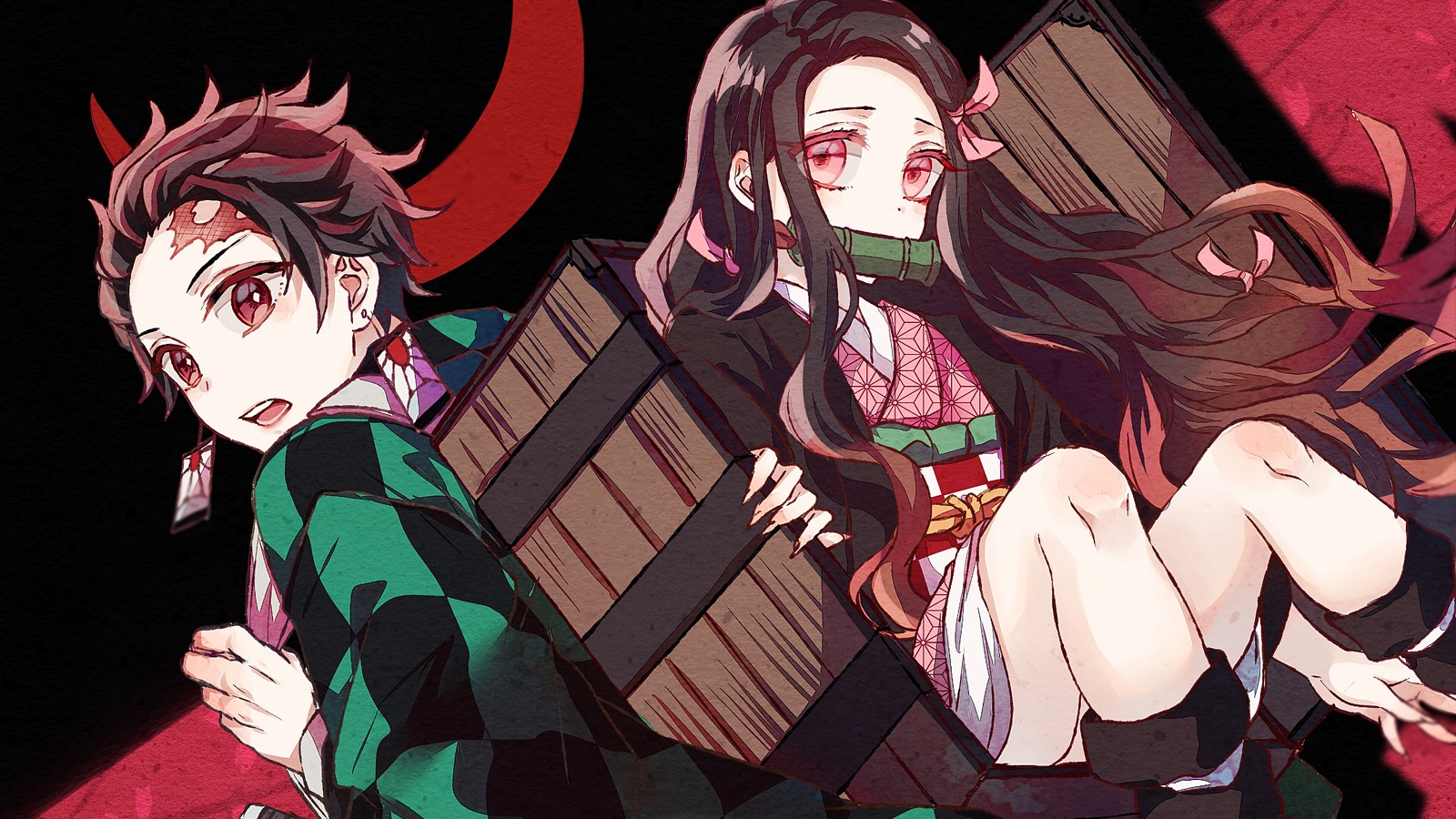 tanjiro kamado, tanjirou kamado, nezuko kamado, kimetsu no yaiba, demon slayer kimetsu no yaiba wallpaper