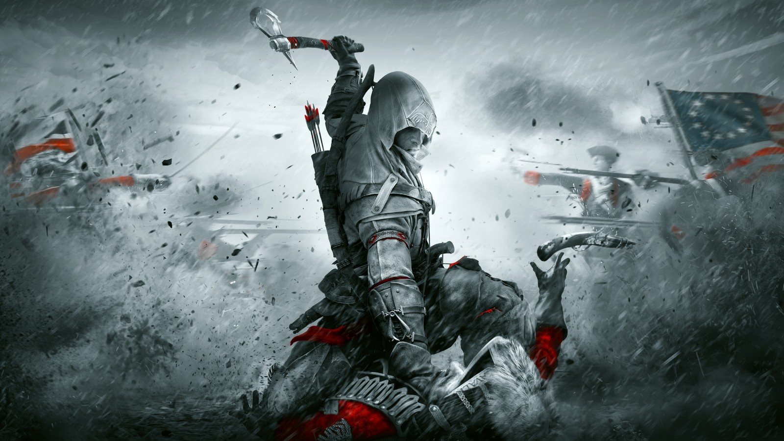 Скачать обои assassins creed iii, ubisoft, xbox one, pc game, графический дизайн