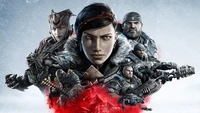 gears 5, video game, gears of war 5, kait diaz, marcus michael fenix wallpaper