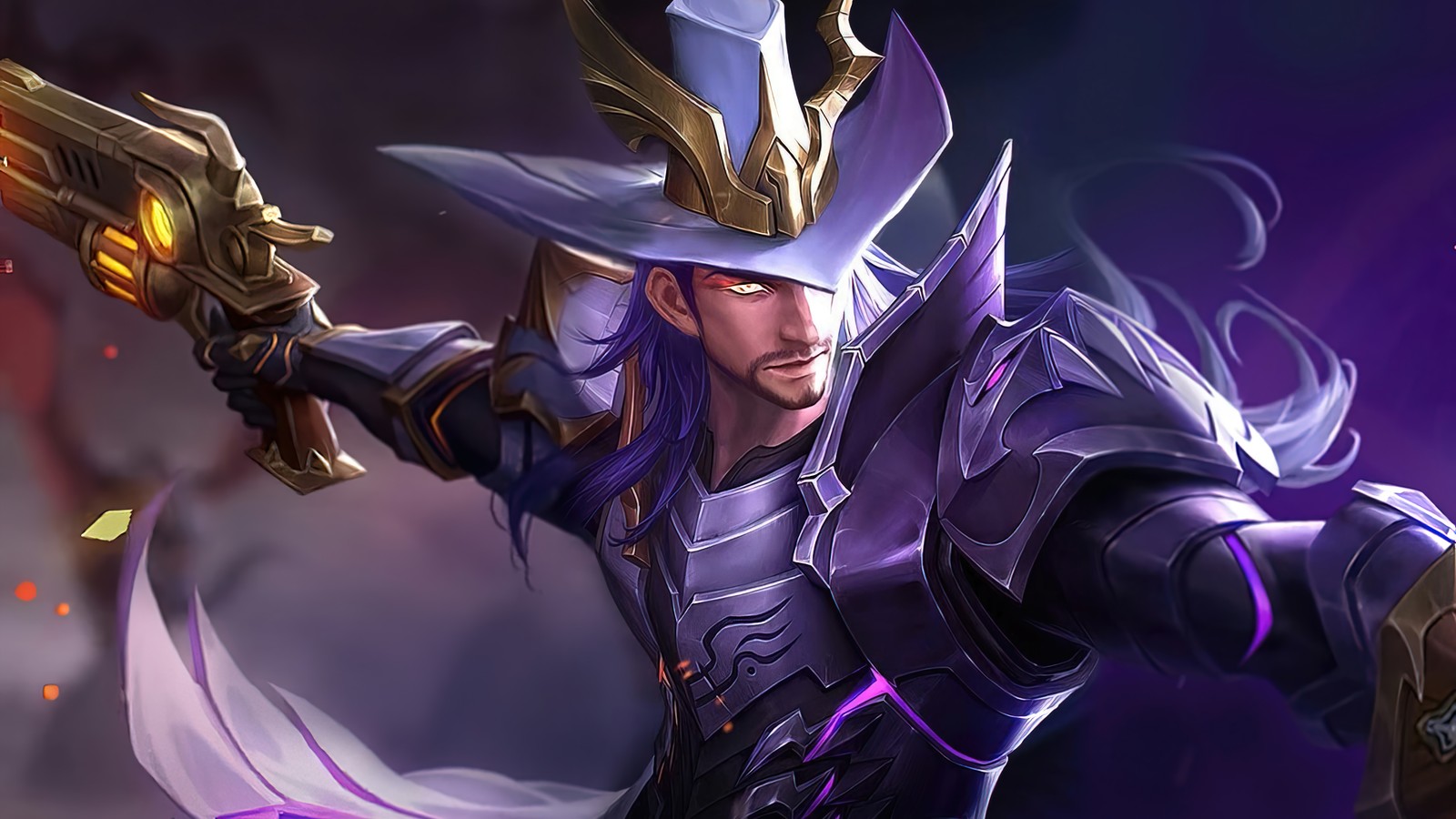 Скачать обои клинт, clint, тень предзнаменования, mobile legends, bang bang