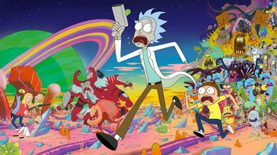 Rick e Morty escapam de um mundo alienígena