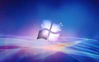 Dynamic Windows Interface: A Blend of Blue and Purple Graphics